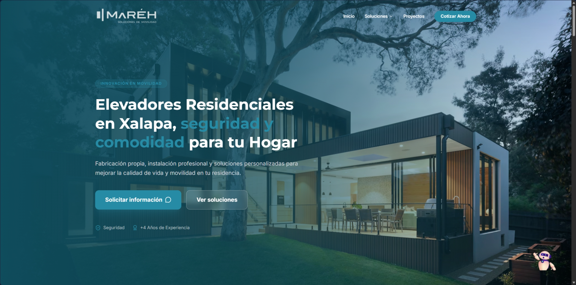Captura del sitio web Maréh Elevadores